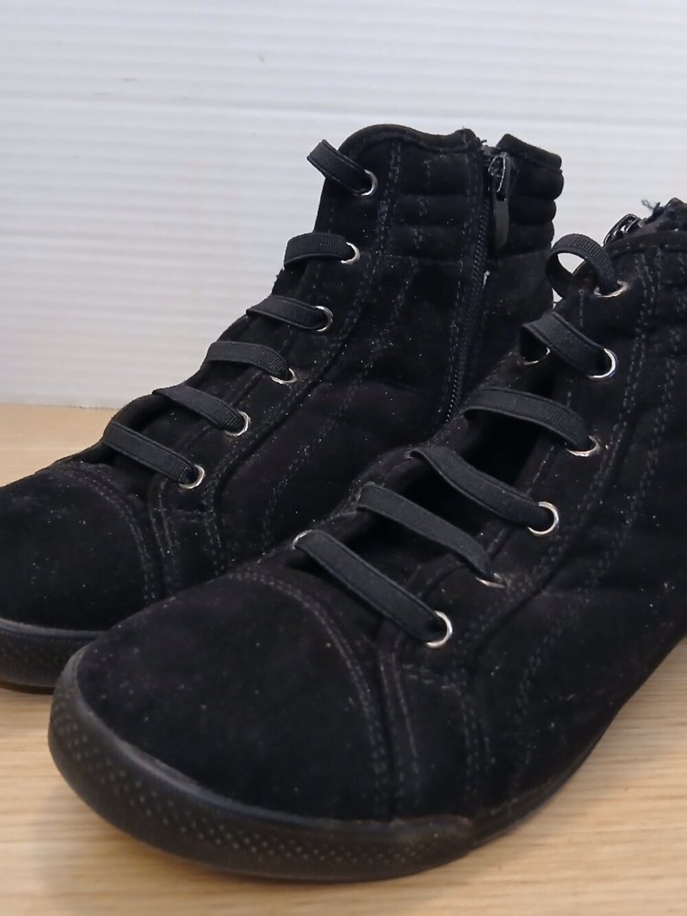 Share Comfortview Women's 9 Wide Ankle Boots Zipper Laces Black